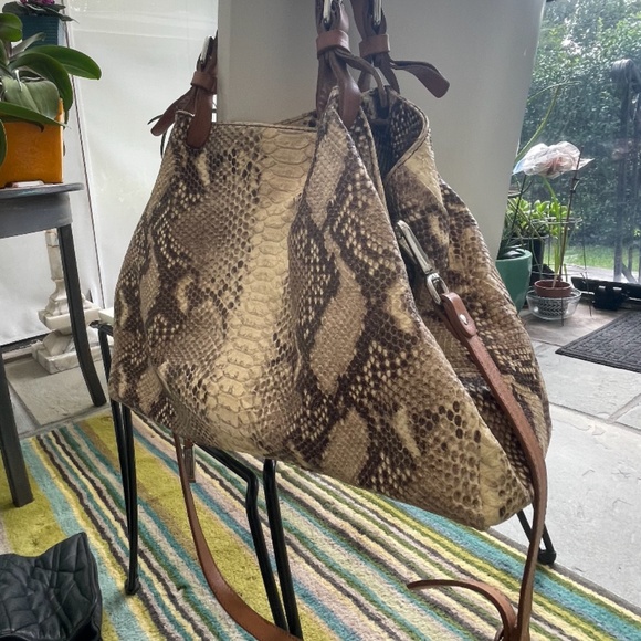 Gianni Chiarini Leather Snake Skin Bag - Picture 5 of 10